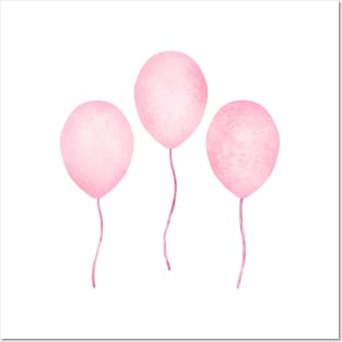 Pink Balloon Posters and Art